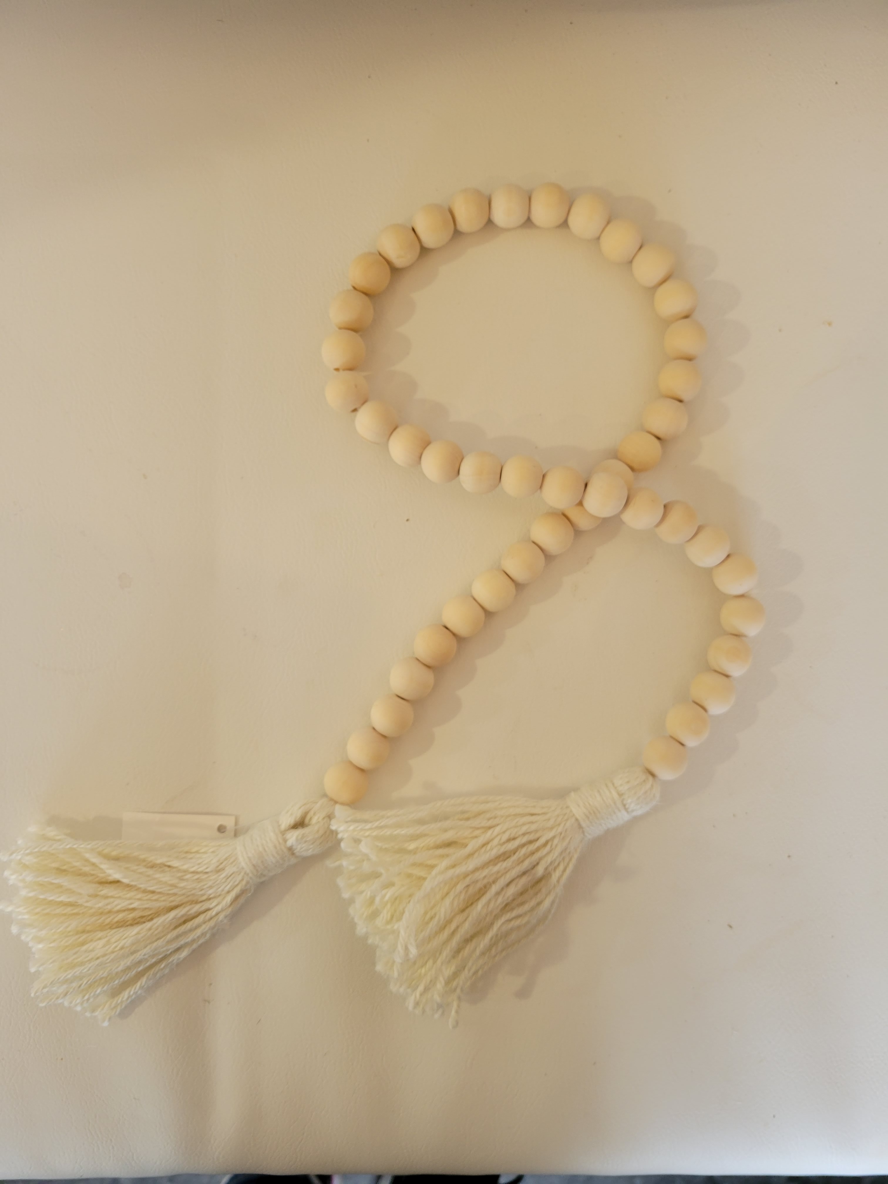 Natural Wood Bead Garland